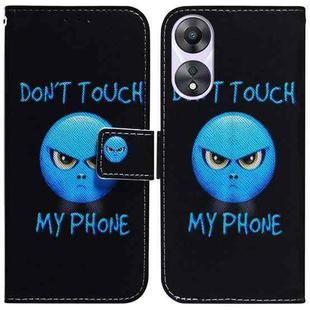 For OPPO A78 4G Coloured Drawing Flip Leather Phone Case(Anger)