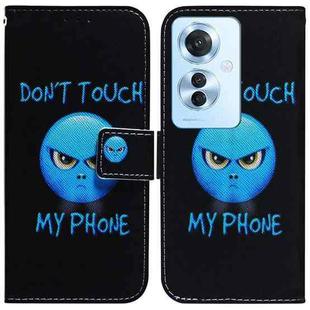 For OPPO Reno11 F Global Coloured Drawing Flip Leather Phone Case(Anger)