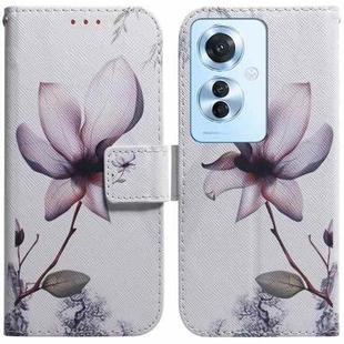 For OPPO Reno11 F Global Coloured Drawing Flip Leather Phone Case(Magnolia)