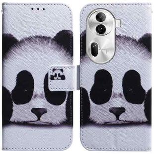 For OPPO Reno11 Pro Global Coloured Drawing Flip Leather Phone Case(Panda)