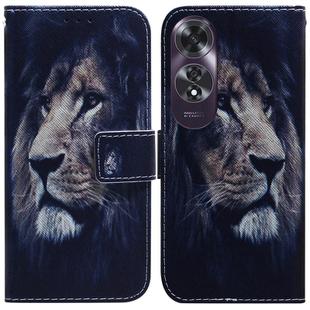 For OPPO A60 4G Coloured Drawing Flip Leather Phone Case(Lion)