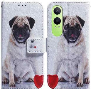 For OPPO K12x Coloured Drawing Flip Leather Phone Case(Pug)