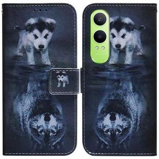 For OPPO K12x Coloured Drawing Flip Leather Phone Case(Wolf and Dog)