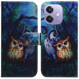 For OPPO A5x 5G / A3 4G / 5G / A3x 4G / 5G Coloured Drawing Flip Leather Phone Case(Oil Painting Owl)