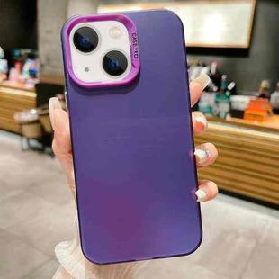 For iPhone 14 Plus IMD Colorful Gradient Acrylic Phone Case(Purple)