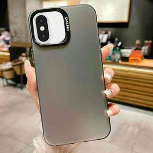 For iPhone X / XS IMD Colorful Gradient Acrylic Phone Case(Black)