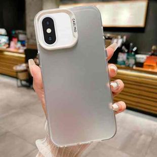 For iPhone XS Max IMD Colorful Gradient Acrylic Phone Case(Silver)