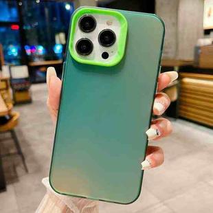 For iPhone 14 Pro IMD Colorful Gradient PC + Acrylic Phone Case(Green)