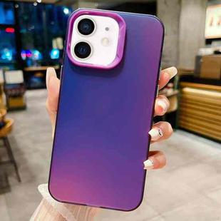 For iPhone 12 IMD Colorful Gradient PC + Acrylic Phone Case(Purple)