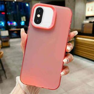 For iPhone X / XS IMD Colorful Gradient PC + Acrylic Phone Case(Pink)
