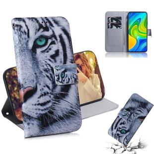 For Xiaomi Redmi Note 9 / 10X 4G Colored Drawing Horizontal Flip Leather Case with Holder & Card Slot & Wallet(Tiger)