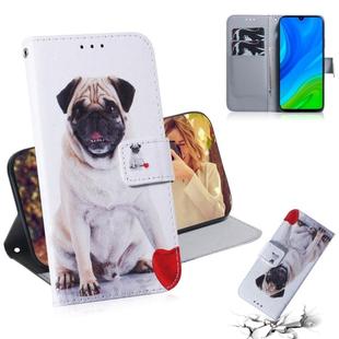 For Huawei P Smart 2020 Colored Drawing Horizontal Flip Leather Case with Holder & Card Slot & Wallet(Pug)
