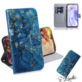 For Huawei P40 Lite 5G Colored Drawing Horizontal Flip Leather Case with Holder & Card Slot & Wallet(Apricot)