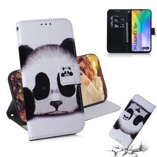 For Huawei Y6P Colored Drawing Horizontal Flip Leather Case with Holder & Card Slot & Wallet(Panda)