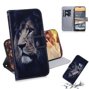 For Nokia 5.3 Colored Drawing Horizontal Flip Leather Case with Holder & Card Slot & Wallet(Lion)