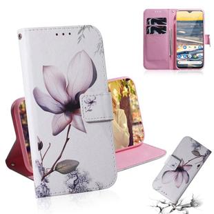 For Nokia 5.3 Colored Drawing Horizontal Flip Leather Case with Holder & Card Slot & Wallet(Magnolia Flower)