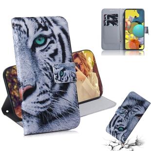 For Samsung Galaxy A51 5G Colored Drawing Horizontal Flip Leather Case with Holder & Card Slot & Wallet(Tiger)