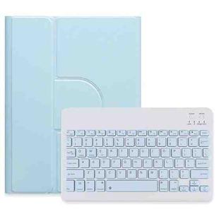 For iPad 10th Gen 10.9 2022 Square Button 360 Degree Rotatable Bluetooth Keyboard Leather Case(Sky Blue)