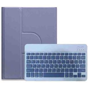 For iPad 10th Gen 10.9 2022 Square Button 360 Degree Rotatable Bluetooth Keyboard Leather Case(Lavender Purple)