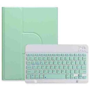 For iPad 10.2 2021 / Air 2019 Square Button 360 Degree Rotatable Bluetooth Keyboard Leather Case(Mint Green)