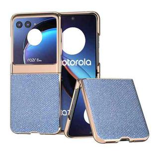 For Motorola Razr 40 Ultra Nano Plating Diamond Texture Phone Case(Blue)