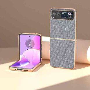 For Motorola Razr 40 Nano Plating Diamond Texture Phone Case(Black)
