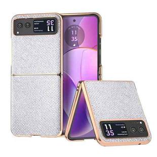 For Motorola Razr 40 Nano Plating Diamond Texture Phone Case(Silver)