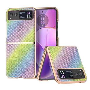 For Motorola Razr 40 Nano Plating Diamond Texture Phone Case(Rainbow)