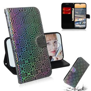 For Nokia 5.3 Solid Color Colorful Magnetic Buckle Horizontal Flip PU Leather Case with Holder & Card Slots & Wallet & Lanyard(Silver)