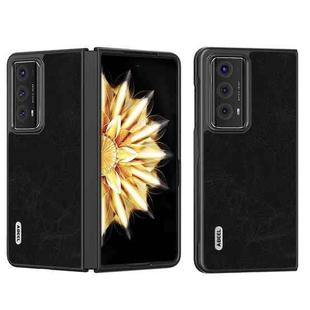 For Honor Magic V2 ABEEL Dream Litchi Texture PU Phone Case(Black)