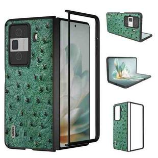 For Honor Magic Vs3 ABEEL Genuine Leather Ostrich Texture Phone Case(Green)