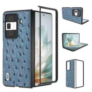 For Honor Magic Vs3 ABEEL Genuine Leather Ostrich Texture Phone Case(Blue)