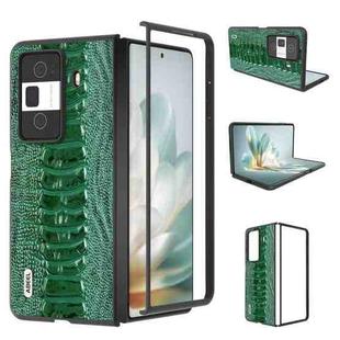 For Honor Magic Vs3 ABEEL Genuine Leather Weilai Series Phone Case(Green)