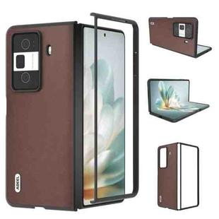 For Honor Magic Vs3 ABEEL Genuine Leather Xiaoya Series Phone Case(Coffee)