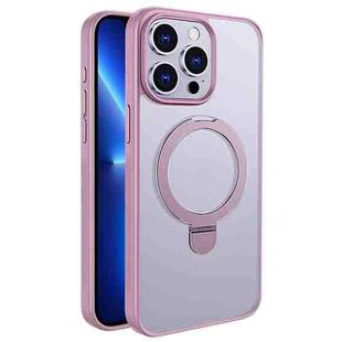 For iPhone 13 Pro Max Multifunctional MagSafe Holder Phone Case(Pink)