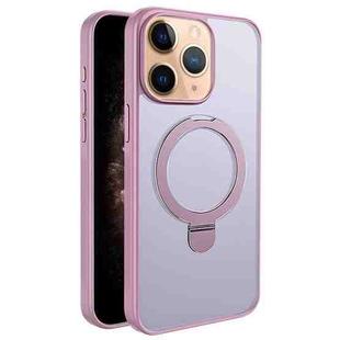 For iPhone 11 Pro Max Multifunctional MagSafe Holder Phone Case(Pink)