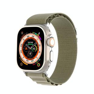 For Apple Watch Ultra 49mm DUX DUCIS GS Series Nylon Loop Watch Band(Olive)