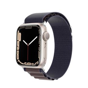For Apple Watch Series 7 45mm DUX DUCIS GS Series Nylon Loop Watch Band(Indigo Blue)
