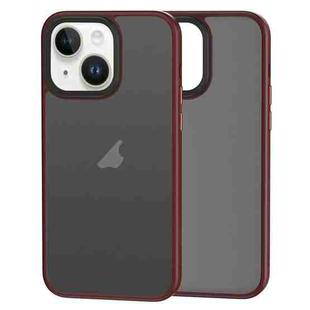 For iPhone 15 Brilliant Series Micro-frosted Anti-fingerprint PC Phone Case(Purplish Red)