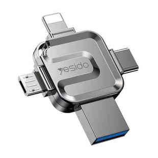 64GB Yesido FL15 USB + 8 Pin + Mirco USB + Type-C 4 in 1 USB Flash Drive with OTG Function