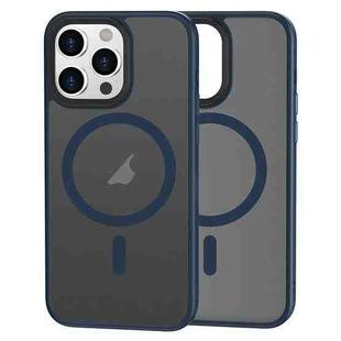 For iPhone 15 Pro Brilliant Series MagSafe Micro-frosted Anti-fingerprint PC Phone Case(Dark Blue)