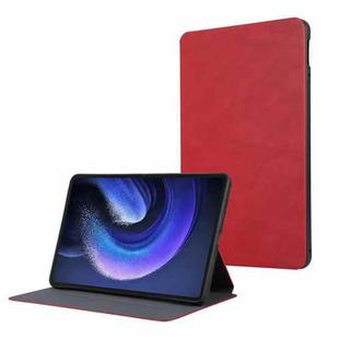 For Xiaomi Pad 6 TPU Flip Tablet Protective Leather Case(Red)