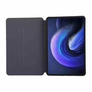 For Xiaomi Pad 6S Pro 12.4 TPU Flip Tablet Protective Leather Case(Dark Blue)