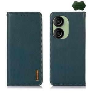 For Asus ZenFone 10 / ZenFone 9 KHAZNEH Nappa Top Layer Cowhide Leather Phone Case(Green)