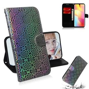 For Xiaomi Mi Note 10 Lite Solid Color Colorful Magnetic Buckle Horizontal Flip PU Leather Case with Holder & Card Slots & Wallet & Lanyard(Silver)