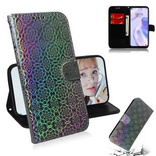 For Huawei P40 lite 5G Solid Color Colorful Magnetic Buckle Horizontal Flip PU Leather Case with Holder & Card Slots & Wallet & Lanyard(Silver)