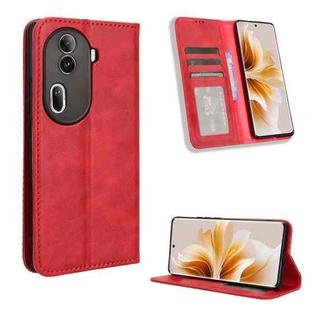 For OPPO Reno11 Pro 5G Global Magnetic Buckle Retro Texture Leather Phone Case(Red)