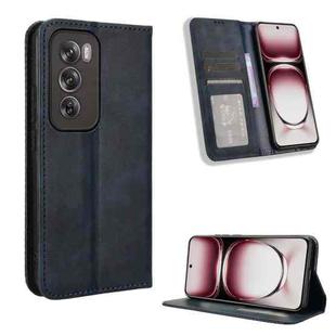 For OPPO Reno12 Pro 5G Global Magnetic Buckle Retro Texture Leather Phone Case(Blue)
