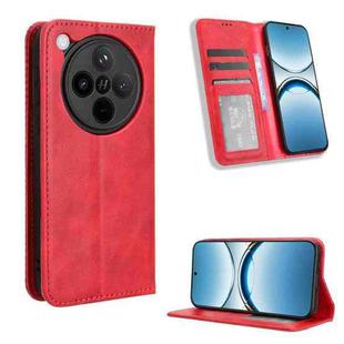 For OPPO Find X8 Magnetic Buckle Retro Texture Leather Phone Case(Red)