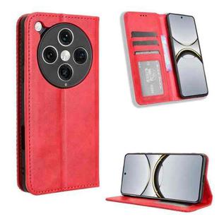 For OPPO Find X8 Pro Magnetic Buckle Retro Texture Leather Phone Case(Red)
